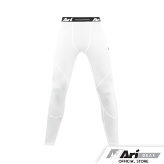 ARI COMPACT FIT TIGHTS - WHITE/BLACK กางเกงรัดกล้ามเนื้อ อาริ คอมแพค ฟิต ขายาว สีขาว