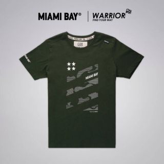 Miami Bay เสื้อยืด รุ่น Warrior สีเขียวแก่