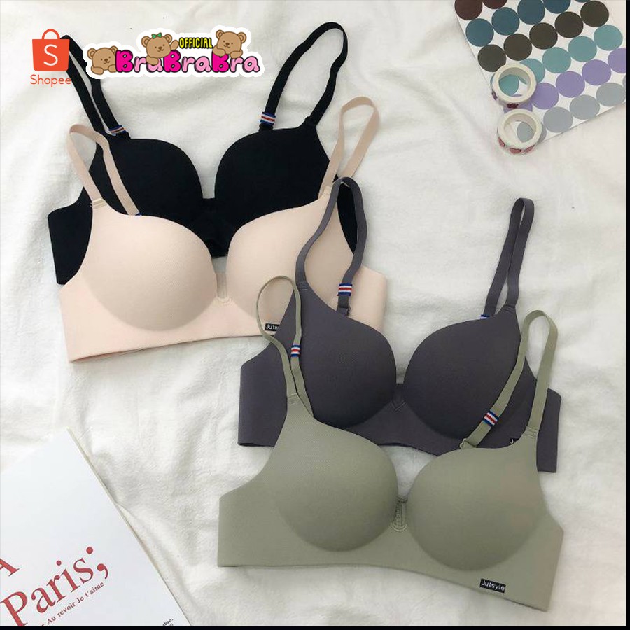 [ส่งจากไทย] 𝑩𝒓𝒂𝑩𝒓𝒂𝑩𝒓𝒂  #bra-995 เสื้อชั้นใน บราไร้ขอบ ไร้โครง ฟองน้ำหนา ผ้านุ่ม Softbra