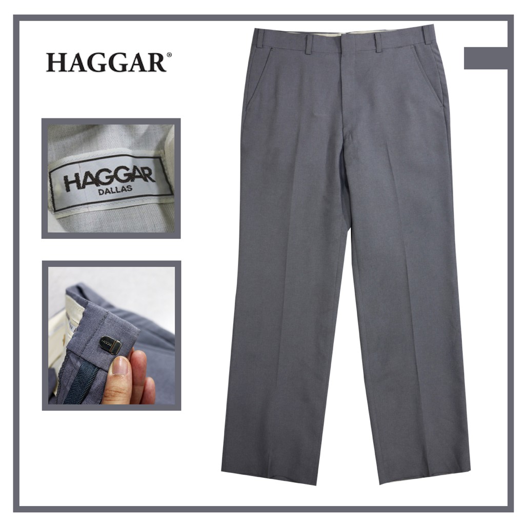 กางเกงสแล็คสีเทา แบรนด์ Haggar