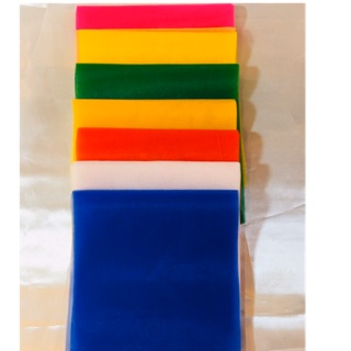🌈ผ้าเจ็ดสี ผ้า 7 สี สำหรับผูกศาล 1 ม.,2 ม., 3 เมตร ผ้า 7 สี