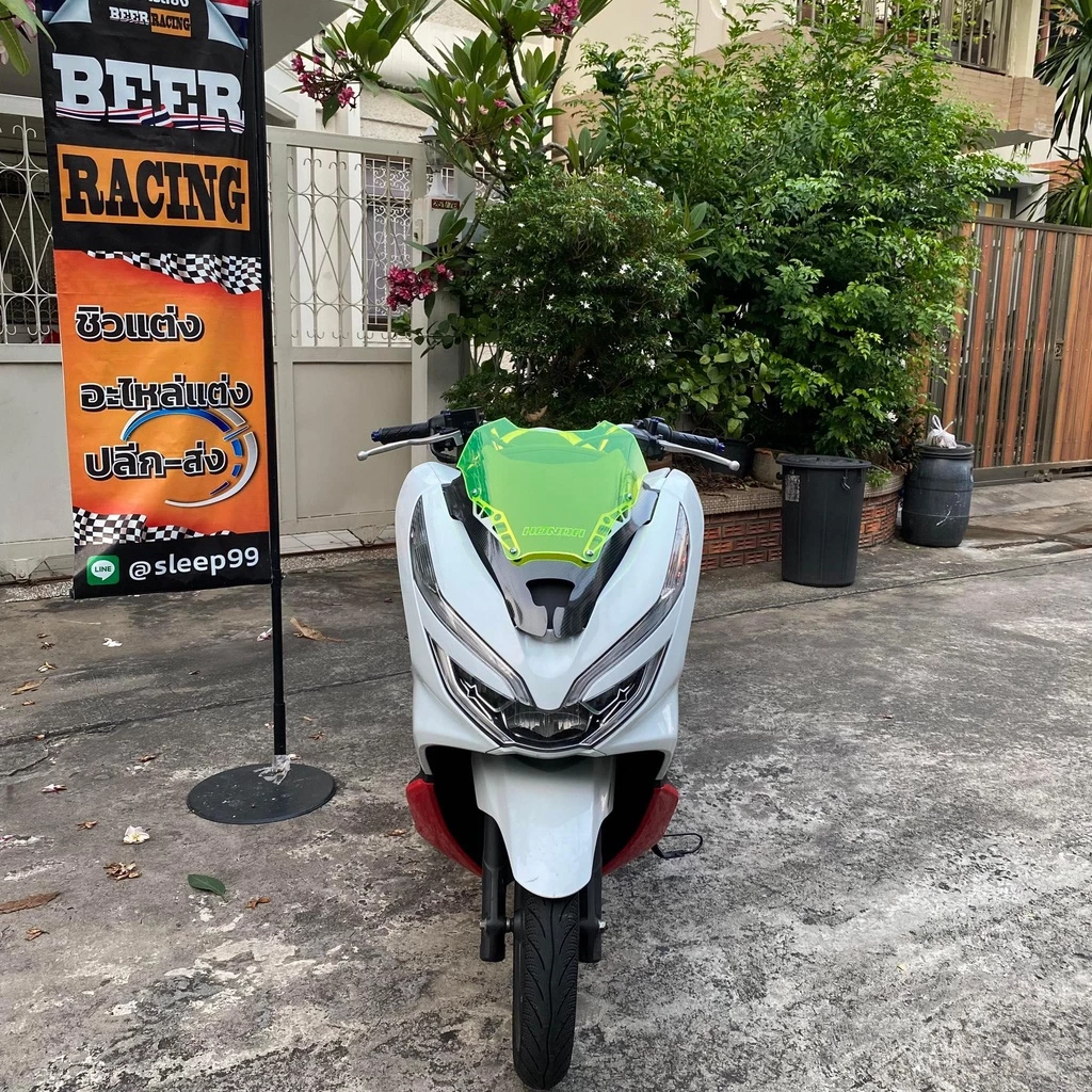 ชิวหน้า PCX 2018-2020 ทรงซิ่ง V1 สีเขียวสะท้อนแสง thumbnail 6