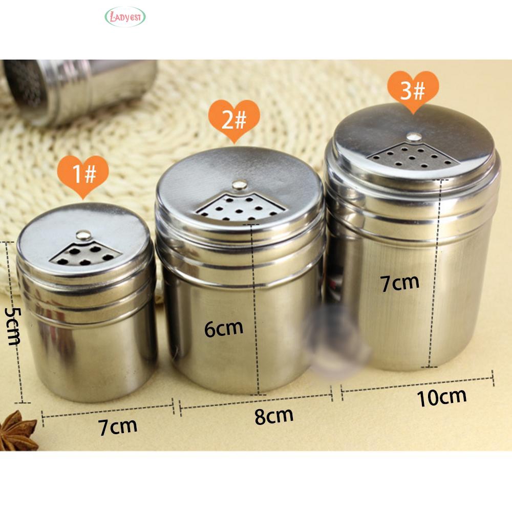 Seasoning Bottle Shaker Sugar Stainless Steel Spice Pepper Storage