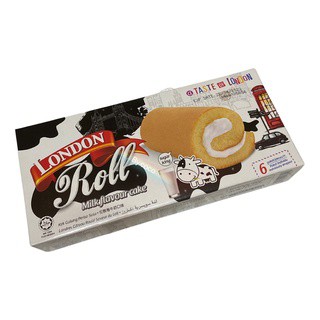 แพ็ค 2 ชิ้น London Swiss Roll Milk 160g ลอนดอน สวิสโรล มิลค์ 160 กรัม