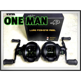 รอกหยดน้ำ ONE MAN LURE FISHING REEL หมุนซ้าย /ขวา สีดำ