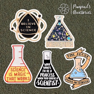 ʕ •ᴥ•ʔ ✿ พร้อมส่ง : เข็มกลัดเซ็ทขวดโหลวิทยาศาสตร์ | “SCIENCE,BITCH” Planet Galaxy Chemical Experiment Cup Enamel Brooch.