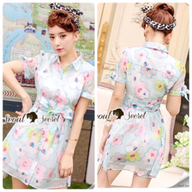 Seoul Secret Say's... Pastel Bloom Sweeties Dress