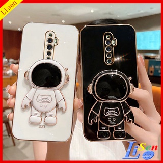 เคส OPPO Reno2 F เคส OPPO Reno 2 A93 A94 A91 Reno3 Reno 4 Reno 5 เคสโทรศัพท์มือถือ ลายนักบินอวกาศ พร้อมขาตั้ง สําหรับ YHY