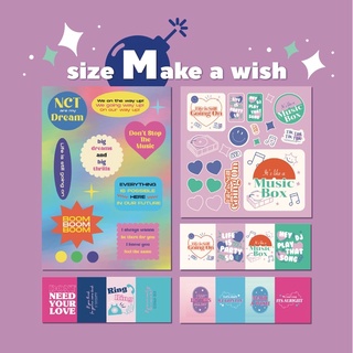 [พร้อมส่ง] สติกเกอร์ Sticker Set Make A Wish ลาย Nct, Nct U, Nct Dream /Hello Future/Make A Wish/Boom