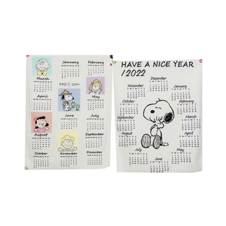 2022 ปฏิทินแขวนผนังลายการ์ตูน Snoopy สําหรับตกแต่งห้องนักเรียน