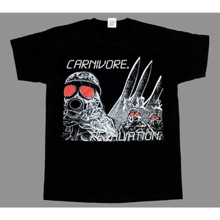 Carnivore Retaliation 1987 เสื้อยืด ผ้าฝ้าย สีดํา สําหรับผู้ชาย