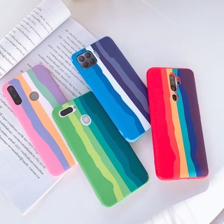 เคสมือถือซิลิโคน แบบนิ่ม ลายสีรุ้ง ไล่โทนสี สำหรับ OPPO A52020/A92020 รุ่นใหม่ล่าสุดสินค้าพร้อมส่ง