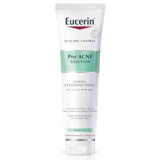 Eucerin Pro Acne Cleansing Foam ยูเซอริน โฟมล้างหน้า สำหรับผิวมัน ช่วยลดสิว สูตรอ่อนโยน ขนาด 150 ml 18851