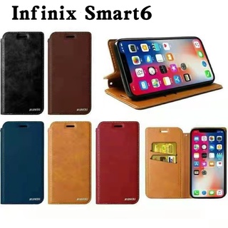 เคสฝาพับinfinix Smart7 HD/Note30/smart 7/Hot30/Hot30i/Smart6/Hot11Play/Smart5Proกระเป๋าเปิดปิดแบบแม่เหล็ก เก็บนามบัตร