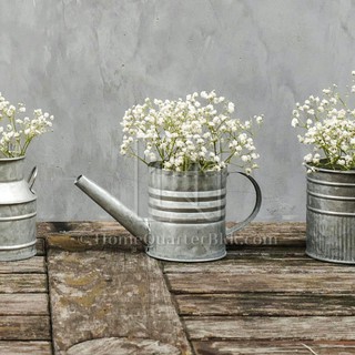 Mini Lace Watering Can กระถาง แจกัน บัวรดน้ำ ของขวัญ ที่ใส่ ดอกไม้ เครื่องเขียน ช้อน ส้อม จิ๋ว หูจับ โลหะ สังกะสี