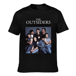 ผ้าฝ้ายคอกลมเสื้อยืด ผ้าฝ้าย พิมพ์ลายภาพยนตร์ Pfnetie The Outsiders สําหรับผู้ชายfrom S-4XL