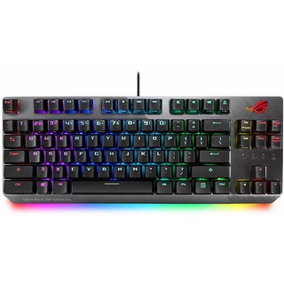 (TH/EN) ASUS RGB Mechanical Gaming Keyboard - ROG Strix Scope TKL | Cherry MX Red Switches | 2X Wider Ctrl Key for FPS Precision | Gaming Keyboard for PC