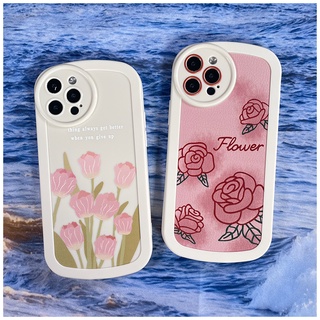 FOR SAMSUNG A54 A34 A24 A14 A10 A20 A30 A30S A50 A50S A01 CORE A7 2018 J7 J2 PRIME Rose oval soft case