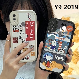 Mickey เคส Huawei Y9 2019 Y7 Pro 219 Soft Case Leather snoopy Y9 Prime 2019 Phone Cover Mate30 P50 Pro Nova8 เคสโทรศัพท์ แบบนุ่ม