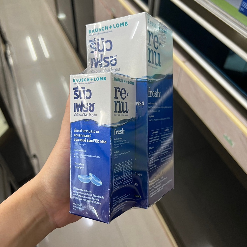 Renu fresh น้ำยาล้างคอนแทคเลนส์ 355 ml.+ 60 ml. [Exp.2026/04] B&L