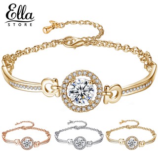 เครื่องประดับสร้อยข้อมือโซ่ปรับได้ ella cubic zirconia