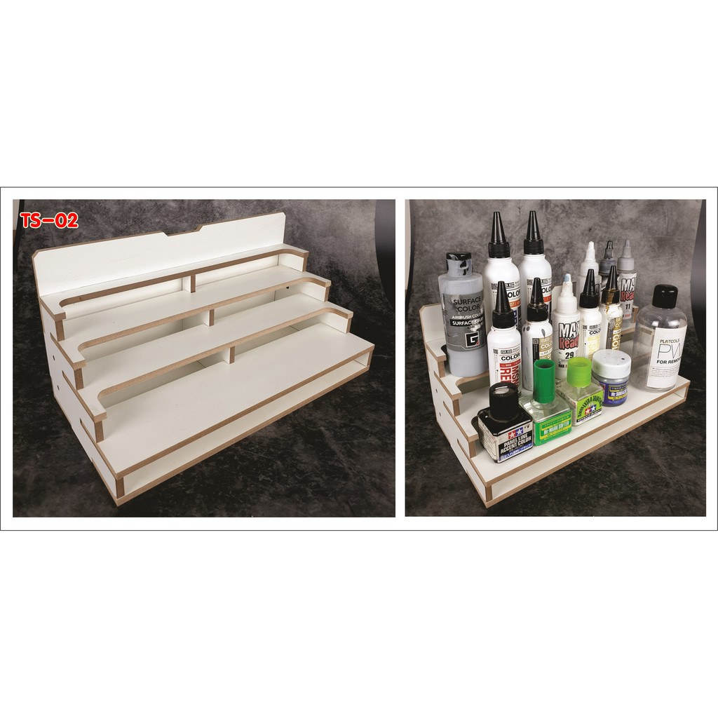 TS-02 workshop ชั้นวางสีและเก็บอุปกรณ์ Teninone HobbyTool's