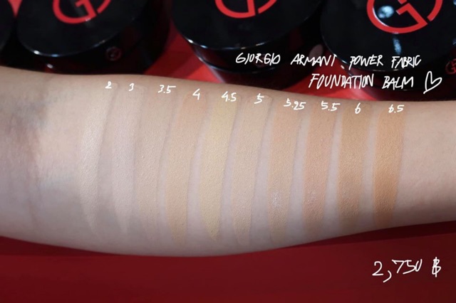 giorgio armani foundation swatches