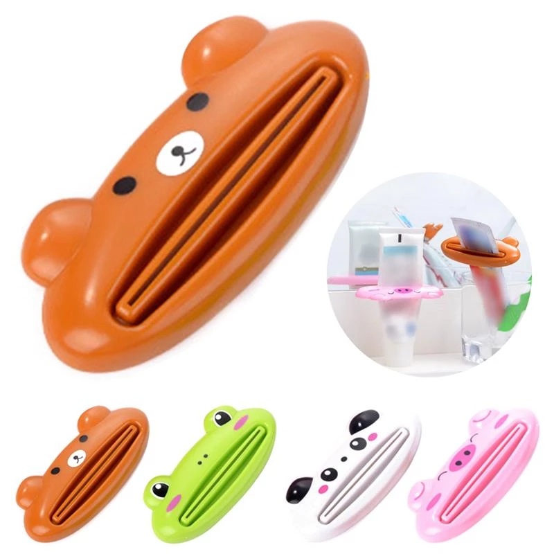 1Pcs Toothpaste Squeezer Creative Cartoon Cute Animal Pattern Tube Squeezer Tool Toothpaste Clip Home Supplies For Bathroom