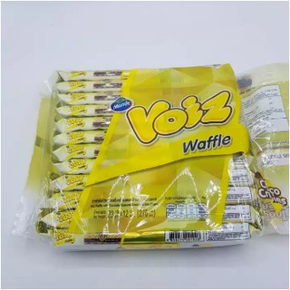 ขนมเวเฟอร์ช็อกโกแลตช็อกโกแลต ซองน้ำหนัก 276 กรัมขนม voiz waffle วาฟเฟิล 12 ชิ้น