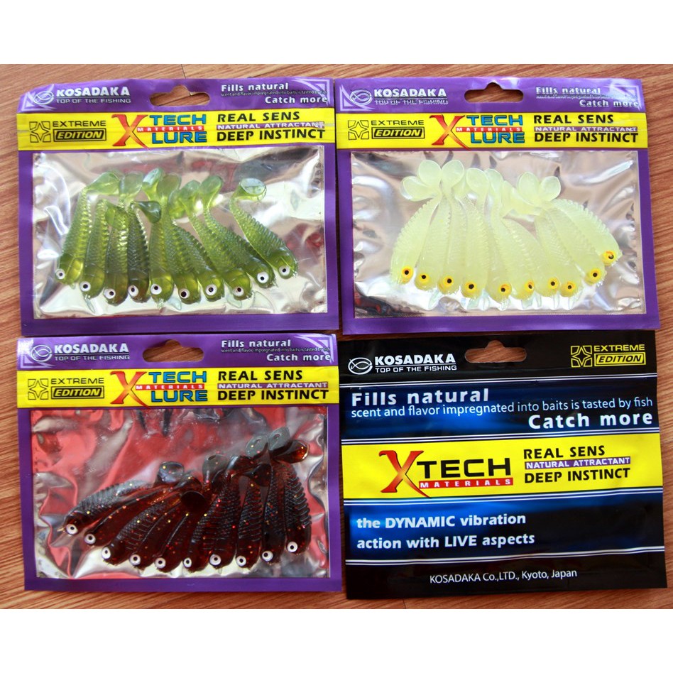 [[ PongFishing ]] ปลายาง KOSADAKA X-TECH 5ซม. 1.3กรัม มือกระพง ช่อน ไม่ควรพลาด เหยื่อยางสามัญประจำกล่อง