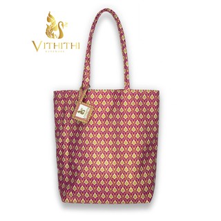 กระเป๋าผ้าไหมไทย Thai Silk Tote Bags (Thai Silk รหัส 75)