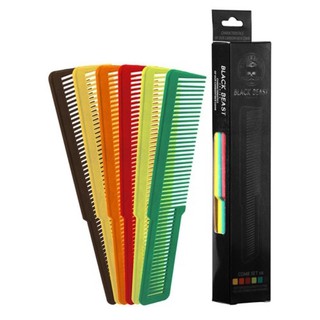 💥มีแยกขาย💥Barber Brain Comb Box Set 6 in 1  หวีรองซอยผมไซด์ใหญ่ 6 ชิ้น 6 สี