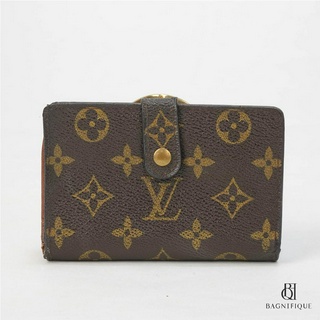 LOUIS VUITTON WALLET SHORT BROWN CANVAS GHW