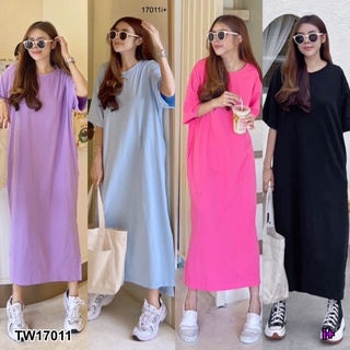 Oversize Korea Dress เดรสทรงปล่อย oversize เจาะกระเป๋าข้าง 2 ข้าง เพิ่มดีเทลผ่าข้าง ( แอบแซ่บนิดๆ )