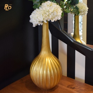 Philos, Flowers Vase Plating Large : PF4-VA1710 | แจกันใส่ดอกไม้ทรงสูงสีทองขนาดใหญ่ สำหรับตกแต่งภายในบ้าน