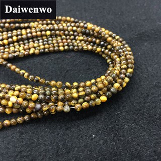 Small Yellow Tigerite Beads ขนาดเล็กเหลือง Tigerite ลูกปัด 3 มิลลิเมตรรอบธรรมชาติหลวมหิน Diy สร้อยข้อมือเครื่องประดับ