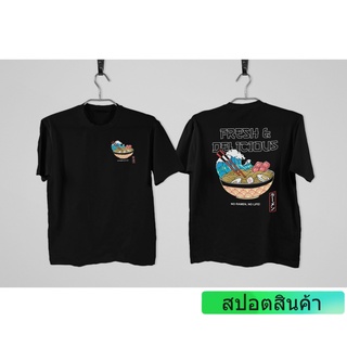 ROUND คอลูกเรือสไตล์สตรีท 【COD】 เสื้อยืด เสื้อผู้ชาย เสื้อยืดแขนสั้น เสื้อยืดสกรีนลาย เสื้อลายการ์ตูน เสื้อญี่ปุ่น COMIN