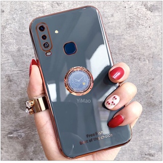 เคสโทรศัพท์มือถือแบบนิ่ม ลายกลิตเตอร์ พร้อมแหวนแม่เหล็ก หรูหรา สําหรับ Vivo 1808 1812 1803 1818 1819 1811 1816 1817 1820 1929 Y1S 1807 1810 1801 1713 1724 1806 1804 1901 1902