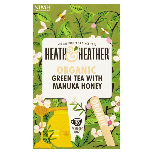 Heath and Heather Organic Green Tea With Manuka Honey 40g ฮีธ เเอนด์ เฮ