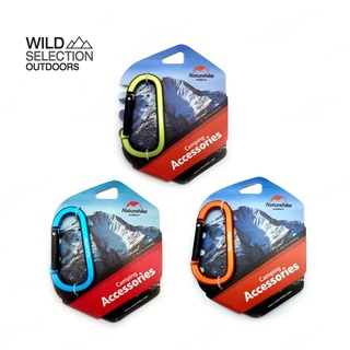 คาราบิเนอร์ Naturehike Carabiner Type D Shape size 8 cm (ใช้สำหรับแขวนของ) NH15A001-H