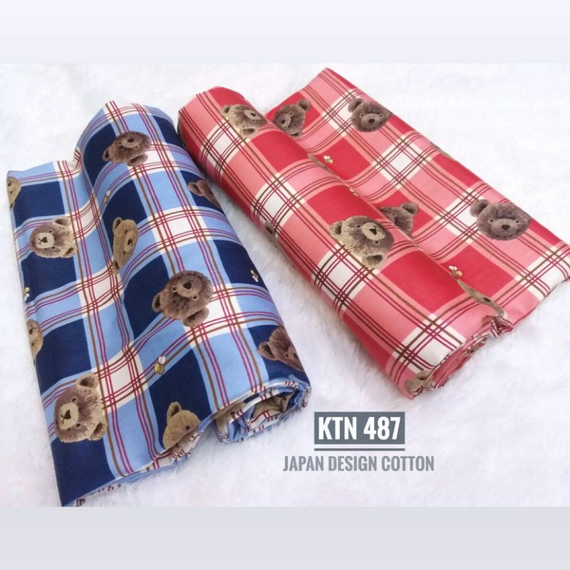 KATUN [KTN 487] ผ้าคอตตอนทอลายทแยงดีไซน์ญี่ปุ่น - กว้าง 1.50 - ราคาต่อ 0.5 ม.