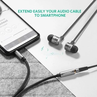 UGREEN AUX 3.5mm Male to Female Stereo Audio Extension Cable Adapter Gold Plated ยาว 1-2 เมตร