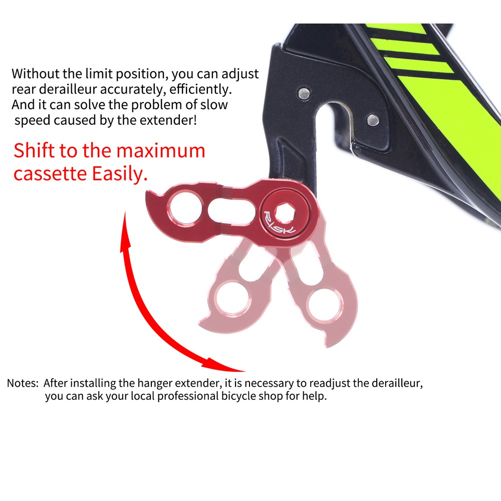 Risk อะแดปเตอร์ต่อตีนผีจักรยาน Rear Derailleur Hanger Extender Kit Bike - รูปที่ 2
