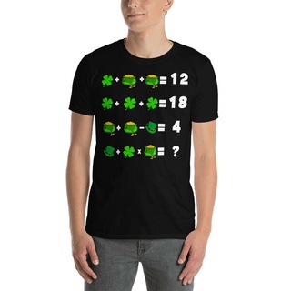 เสื้อยืด พิมพ์ลายคณิตศาสตร์ Shamrock Equation Funny St Patricks Day สไตล์คลาสสิก ไม่ซ้ําใคร สําหรับผู้ชาย 698306สามารถป