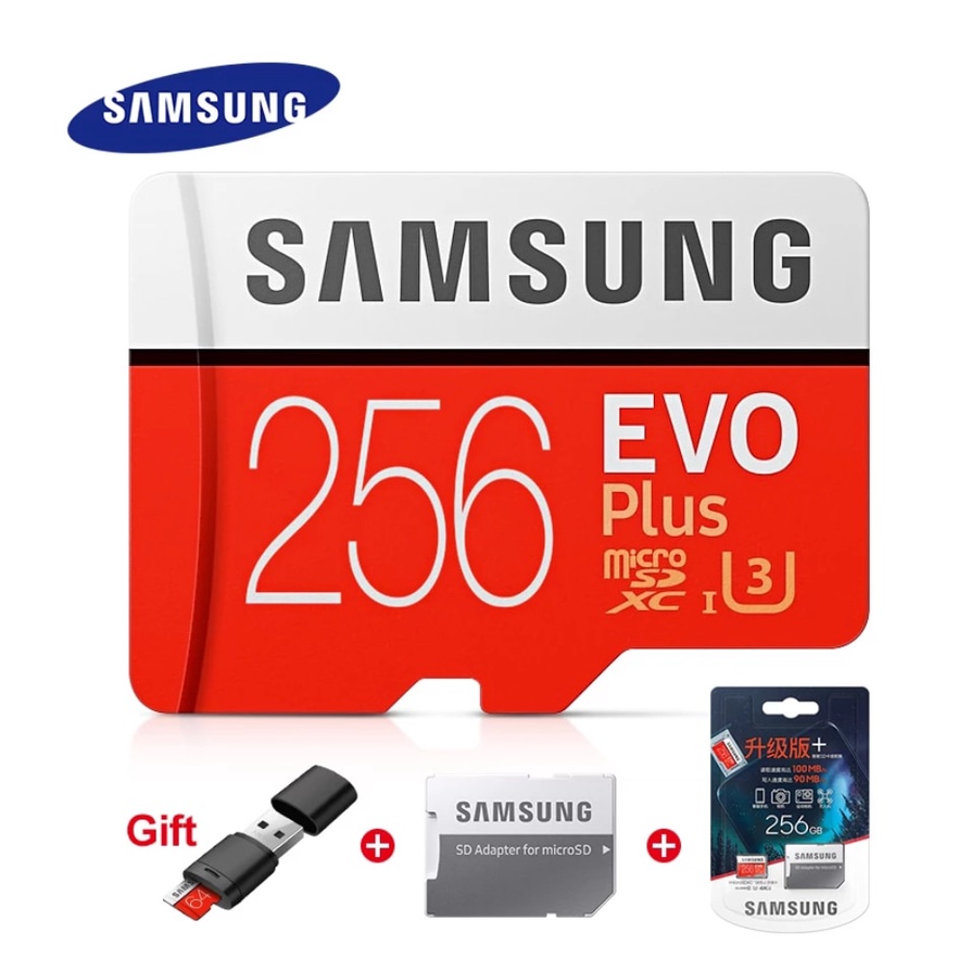 SAMSUNG Memory Card 256GB 128G 64GB 32GB High Speed 100MB/s Micro SD U3 Class 10 TF Cards Micro SD