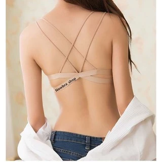 NEWbra(ใหม่/พร้องส่ง#b28)บราไร้โครงไร้ขอบ โกยนมชิด ใส่สบาย สายหลังไขว้Sexy