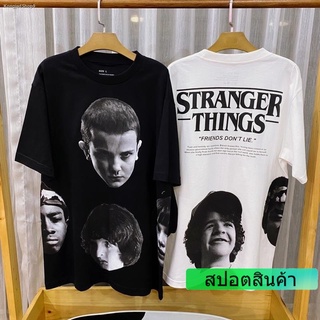 เสื้อยืดผ้าฝ้ายเสื้อยืดอินเทรนด์ [COD] เสื้อยืดแขนสั้น Stranger Things STG COMING CLUBL XL  XXL 3XL