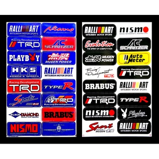 2แผ่น Racing TRD, PLAYBOY 02 สติกเกอร์แต่งรถรถยนต์ เนื้อPVC เคลือบเงา กันน้ำ กันแดด คุณภาพดีเก็บเงินปลายทาง