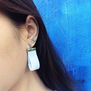 Blue velvet earrings