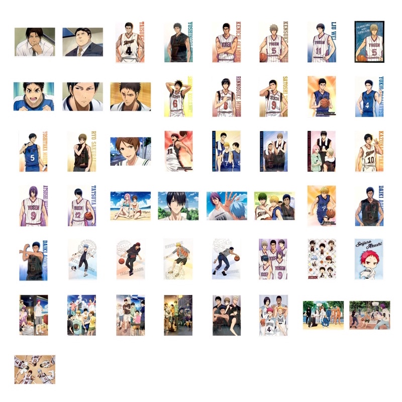 [ Kuroko no Basket - คุโรบาส ] โปสการ์ด คุโรโกะ คางามิ คิเสะ คาซามัตสึ มิโดริมะ ทาคาโอะ มุราซากิบาระ อาคาชิ